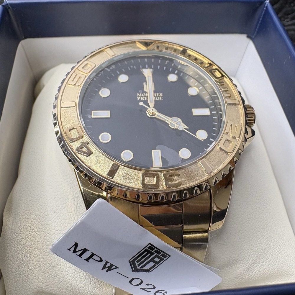 Invicta Montres Prestige Men's Gold/Black Watch 43mm MPW-0263 New In Box - Picture 6 of 10